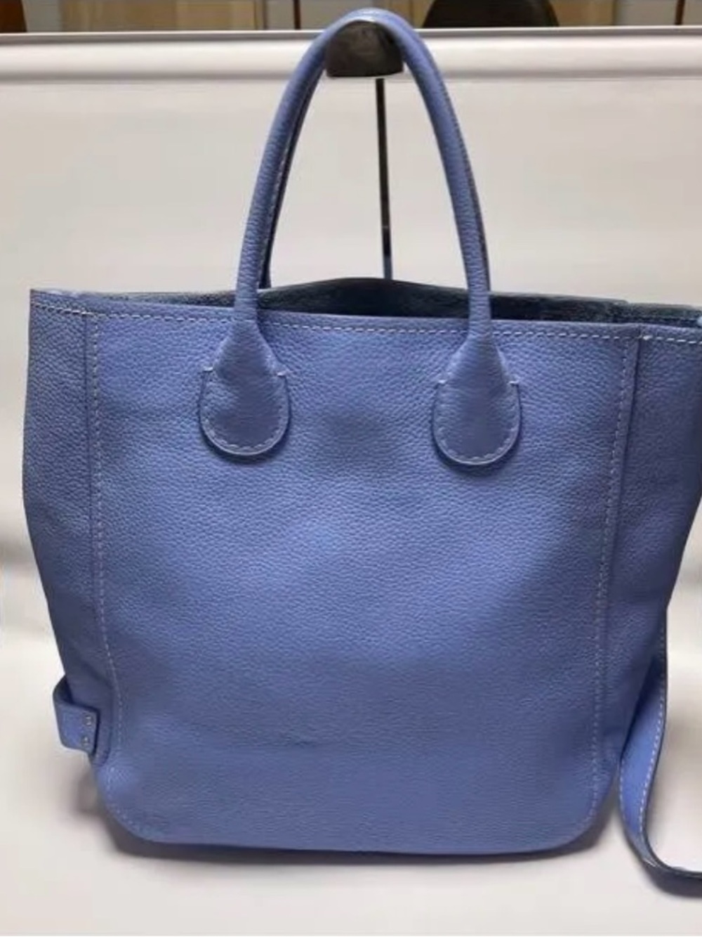 Coach Bag Blue Leather Tote with Painted Creature Motif - Picture 4 of 12